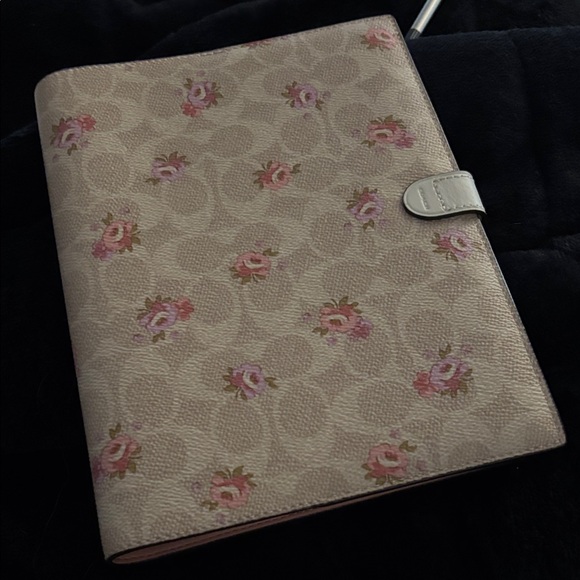 Coach Floral Patterned Notebook Cover - Picture 1 of 3